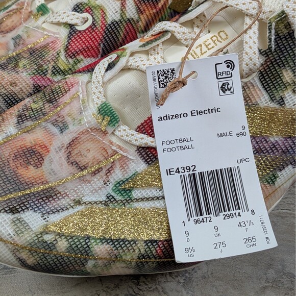 Adidas Adizero Electric Speed Men\'s 9.5 Coronation Floral Football Cleats IE4392